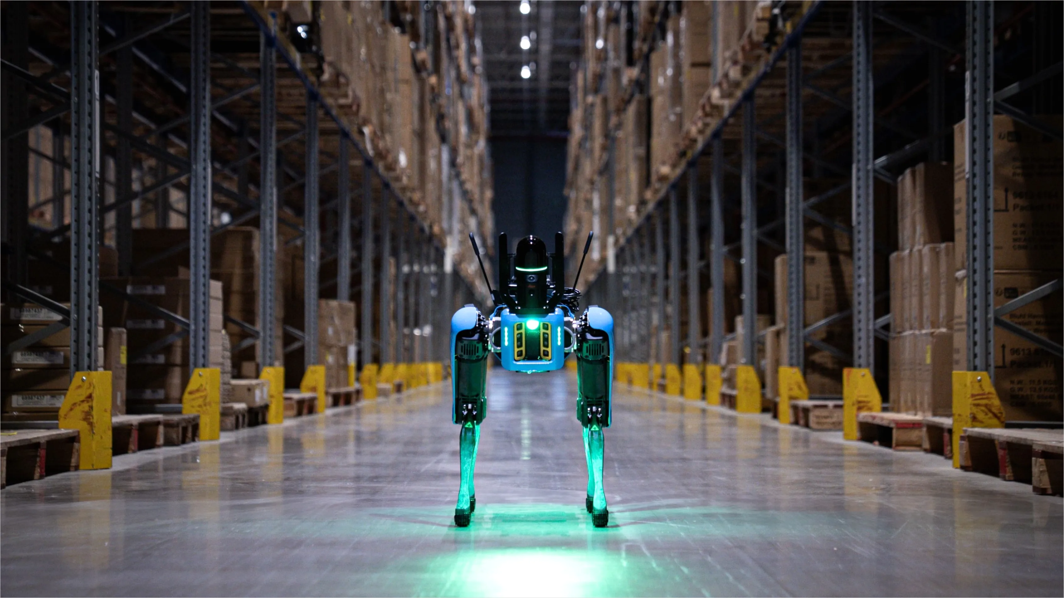Robotik Im Automatisierten Lager Foto