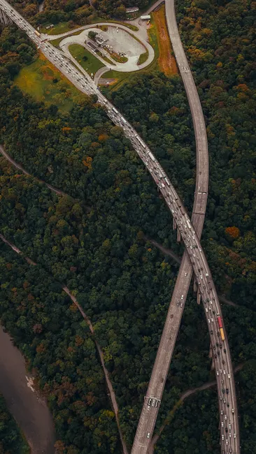 Stau Auf Deutscher Autobahn Von Oben Bild 96b5