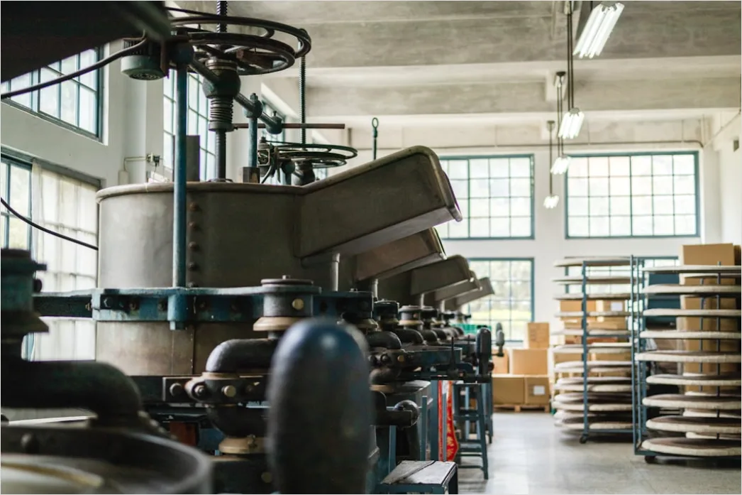 Textilfabrik Innenansicht Foto
