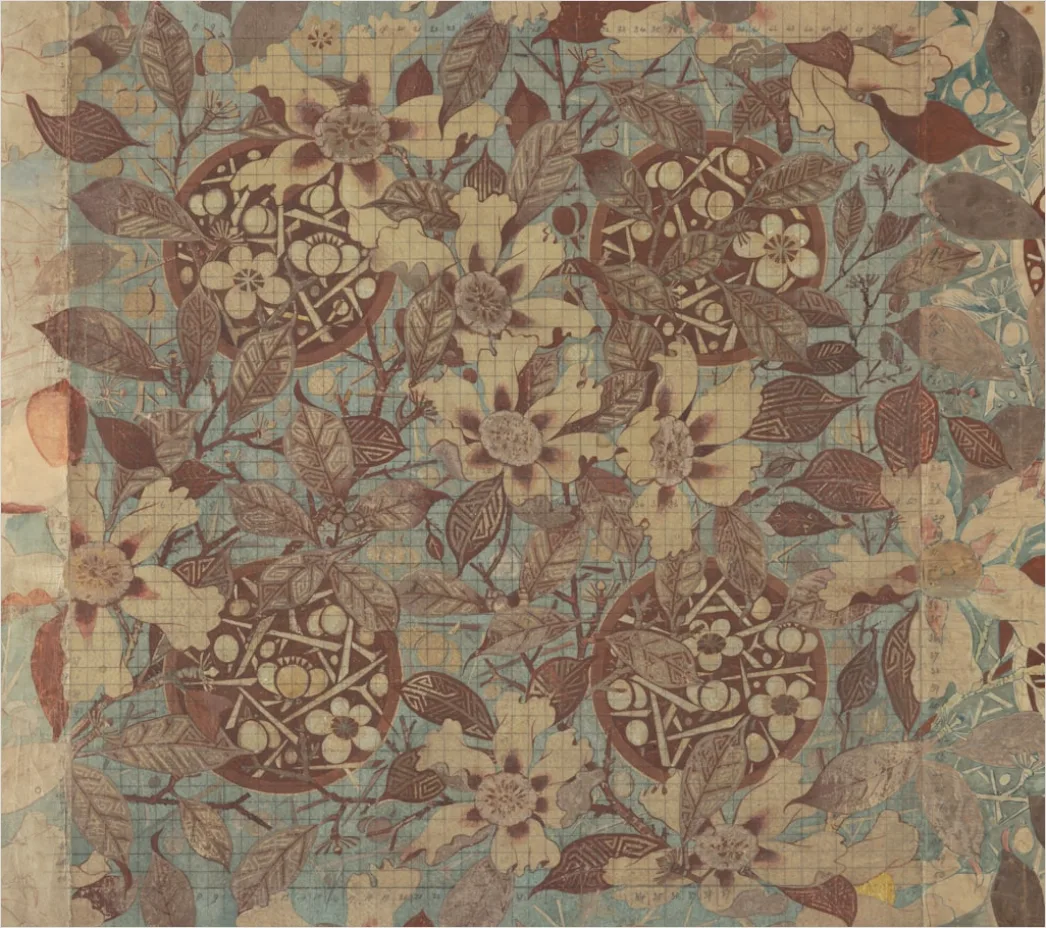 Detail Blumenmuster Mit Natürlichen Farben Number 16