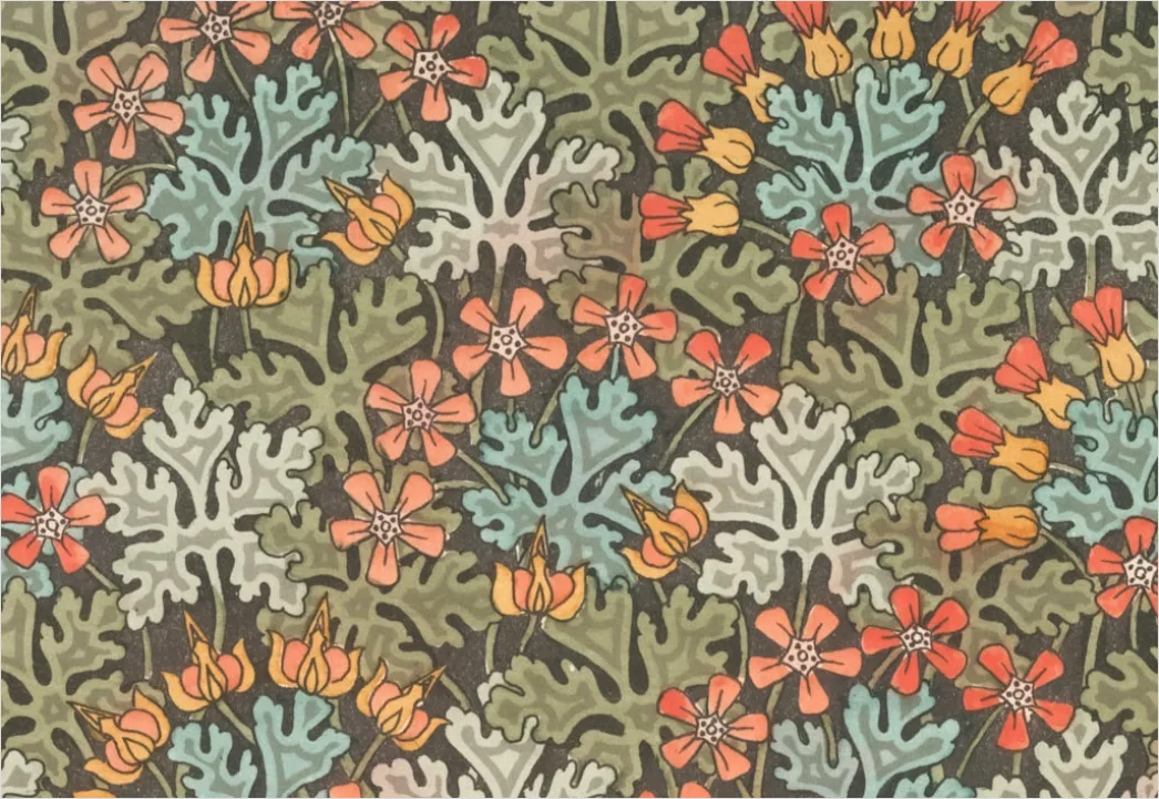 Detail Blumenmuster Mit Natürlichen Farben Number 3