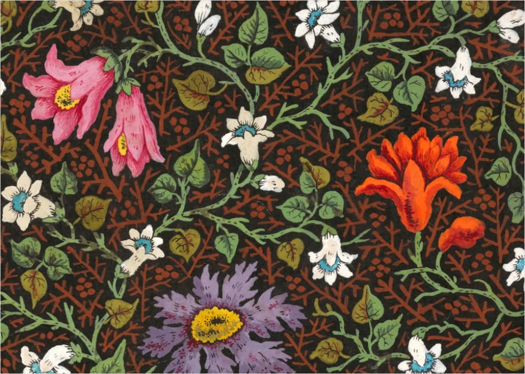 Detail Blumenmuster Mit Natürlichen Farben Number 8