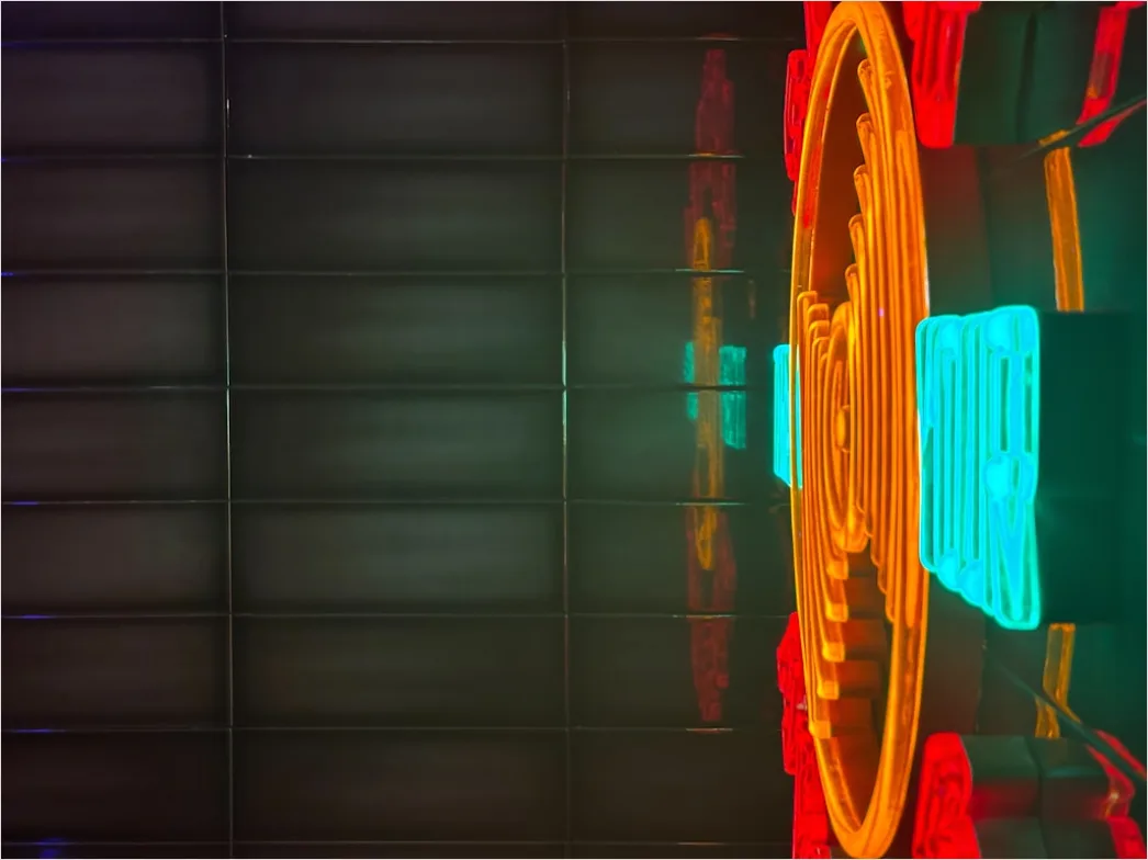 Detail Cyberpunk Hintergrund Mit Bunten Neonlichtern Number 8