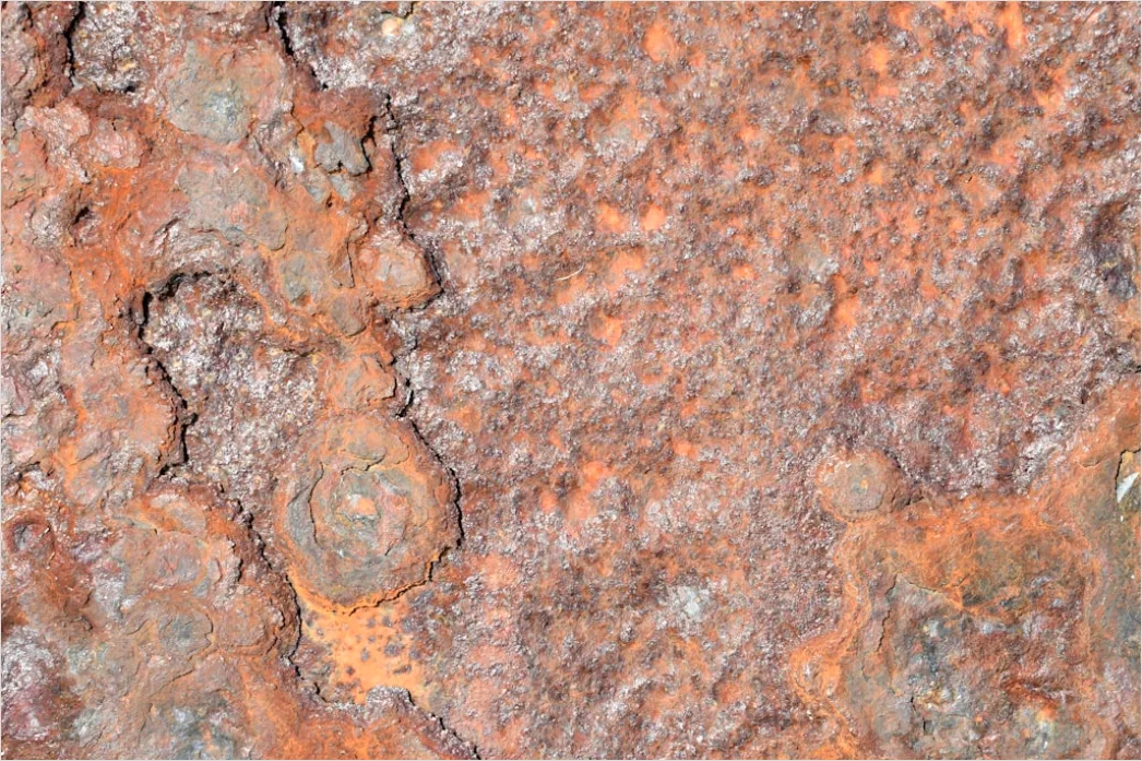 Detail Dunkle Eisenwand Mit Rostflecken Number 8