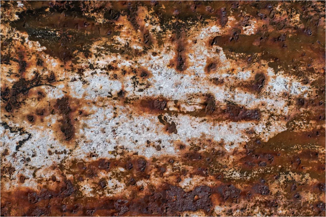 Detail Dunkle Eisenwand Mit Rostflecken Number 7