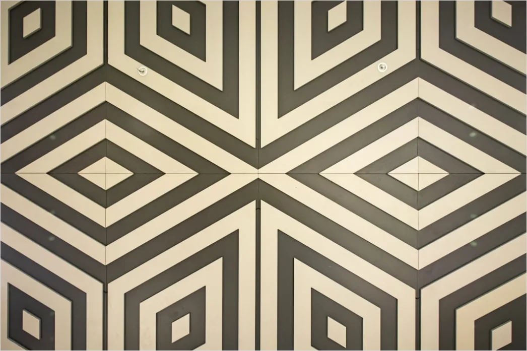 Detail Geometrisches Muster In Schwarz Und Weiß Number 6