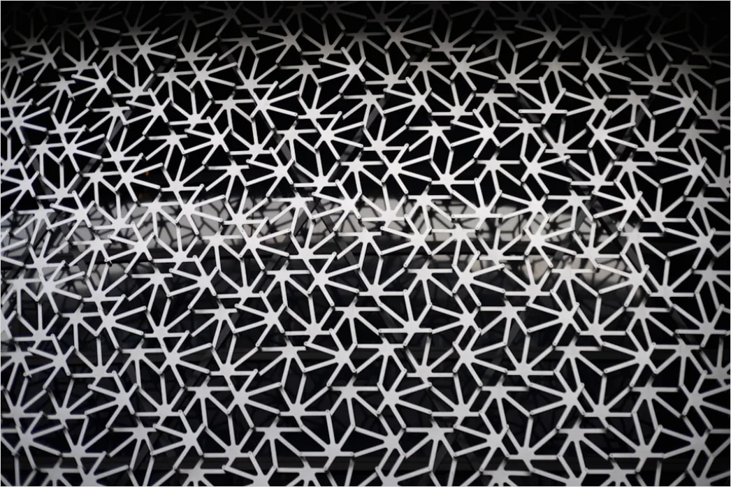 Detail Geometrisches Muster In Schwarz Und Weiß Number 7