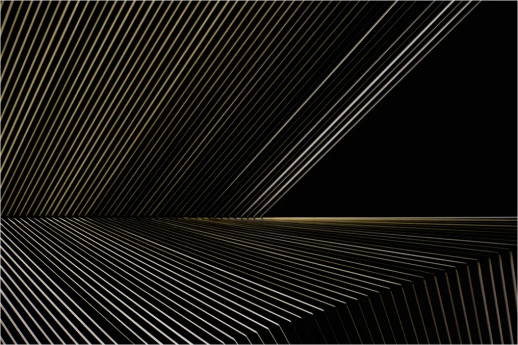 Detail Goldene Geometrische Linien Auf Schwarz Number 8