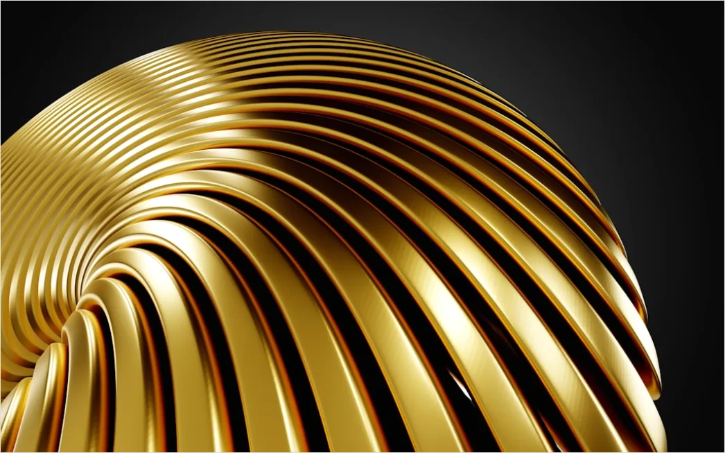 Goldenes Metall Als Luxurioeser Hintergrund 006b