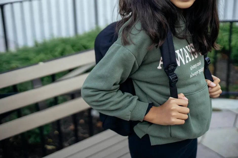 Kind Mit Rucksack Auf Dem Schulweg Foto 4802