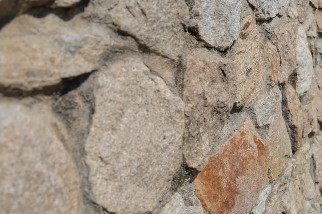 Detail Naturstein Wand Mit Rauer Oberfläche Number 8