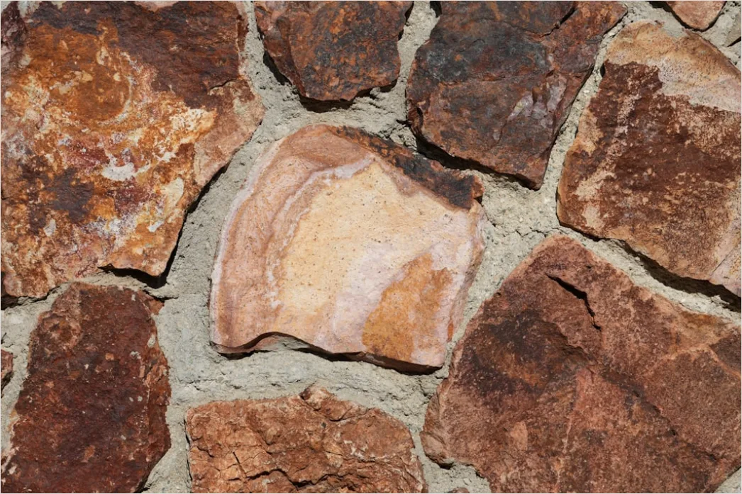Detail Naturstein Wand Mit Rauer Oberfläche Number 5