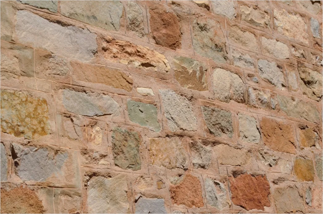 Detail Naturstein Wand Mit Rauer Oberfläche Number 6