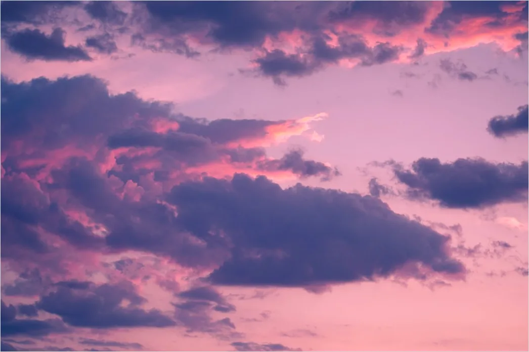 Rosa Wolken Am Abendhimmel A520