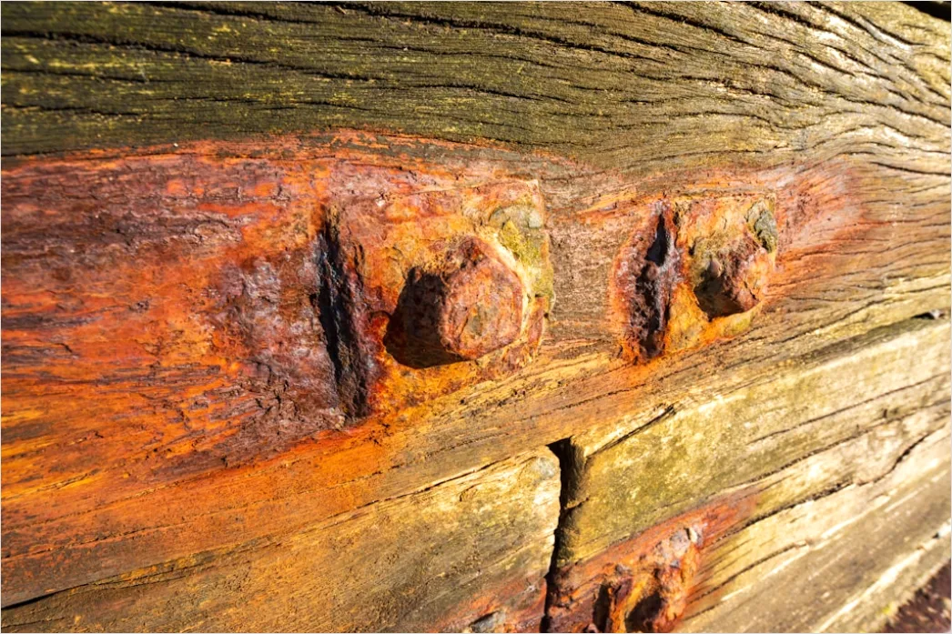 Detail Rustikale Holzwand Mit Sichtbaren Nägeln Number 6