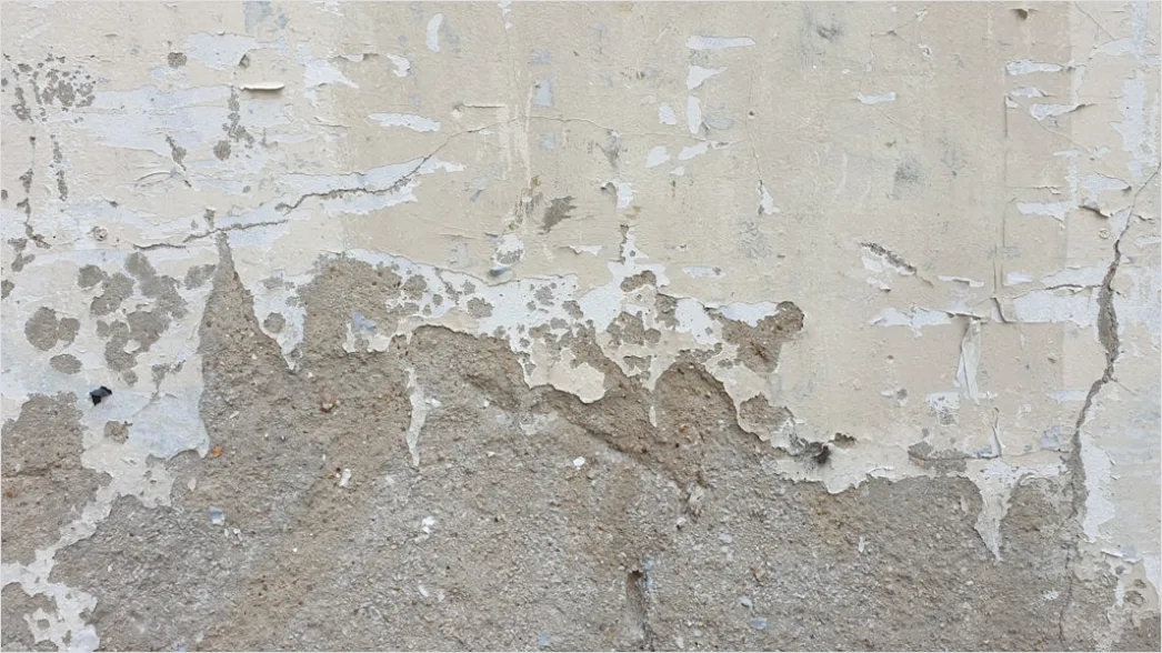 Verwitterte Betonwand Mit Abblaetternder Farbe C451