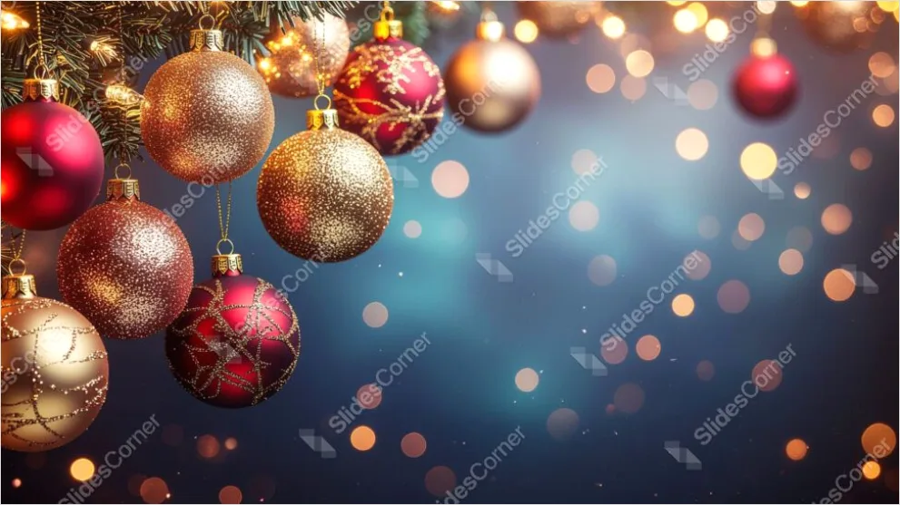 Detail Weihnachtliches Bokeh In Rot Und Gold Number 3