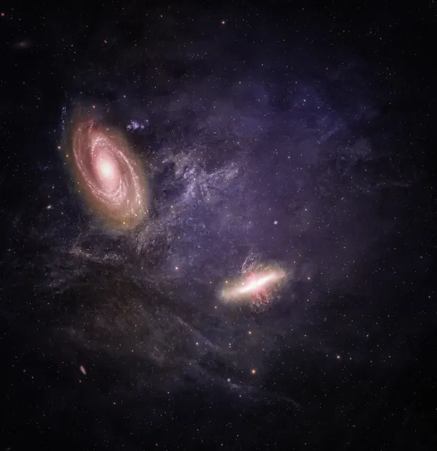 Detail Abstrakter Weltraum Hintergrund Mit Galaxie Number 3