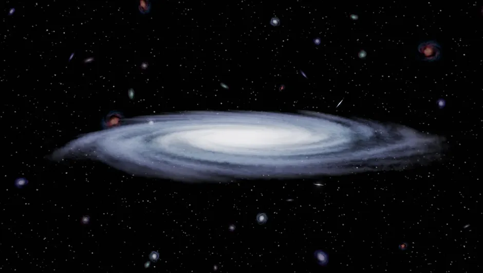 Detail Abstrakter Weltraum Hintergrund Mit Galaxie Number 6