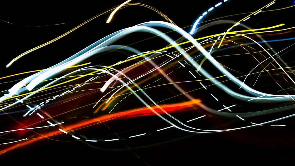 Detail Dynamische Lichtlinien In Dunkler Umgebung Number 3