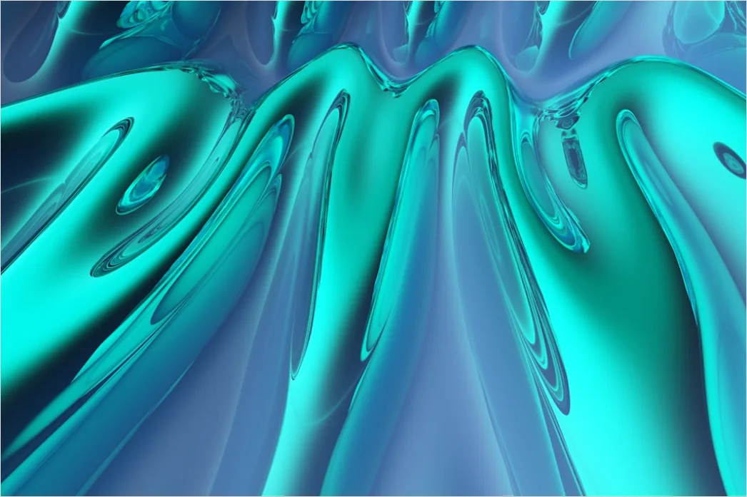 Detail Flüssige Linien In Blau Und Türkis Number 9