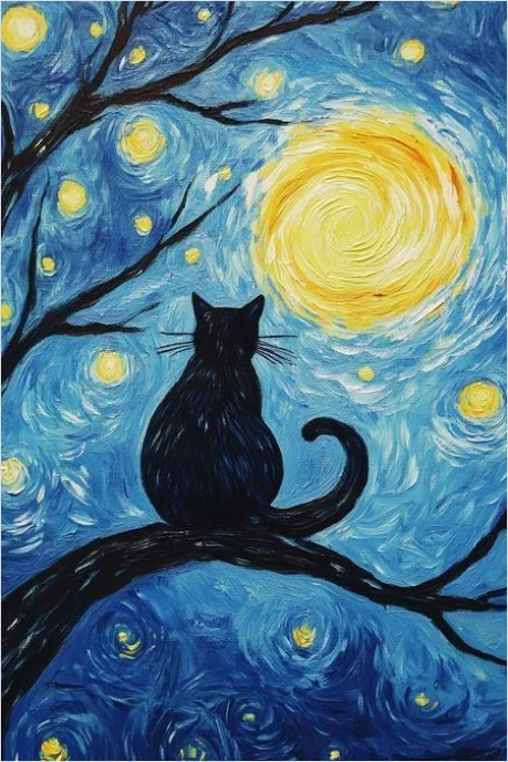 Gambar Abstrak Cat Akrilik