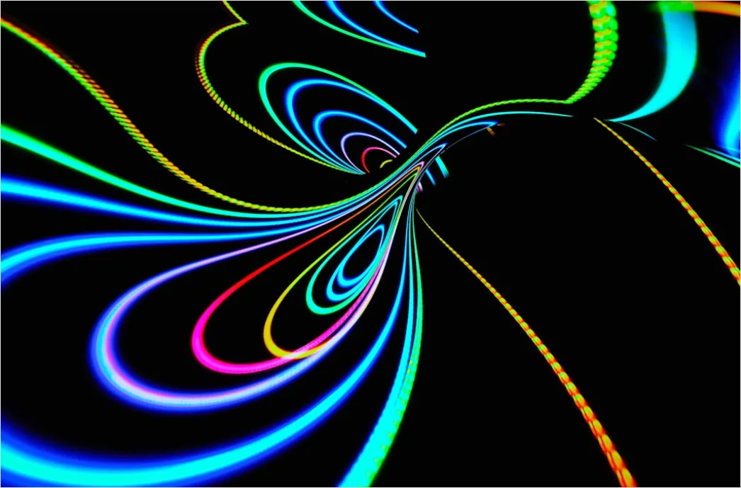 Gambar Abstrak Efek Cahaya Neon 0256