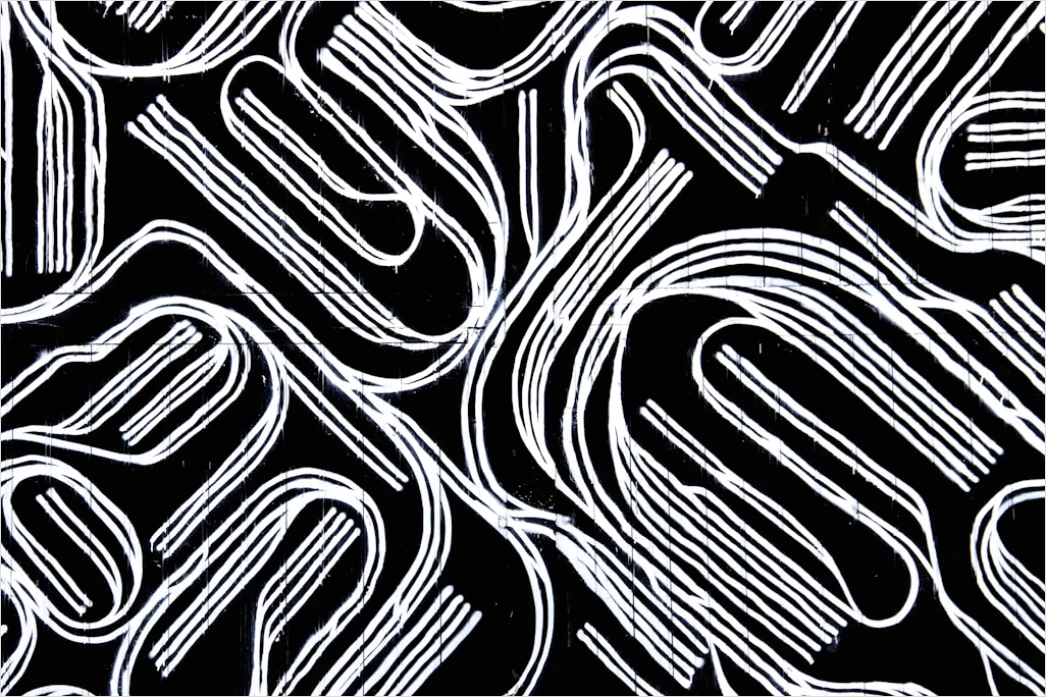 Gambar Abstrak Pola Garis Hitam Putih C819