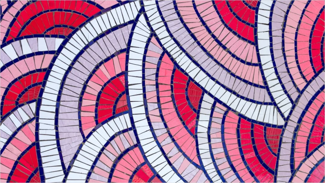 Detail Gambar Abstrak Pola Mosaik Number 6