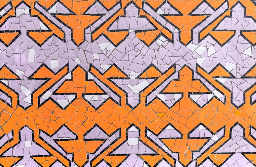 Detail Gambar Abstrak Pola Mosaik Number 2