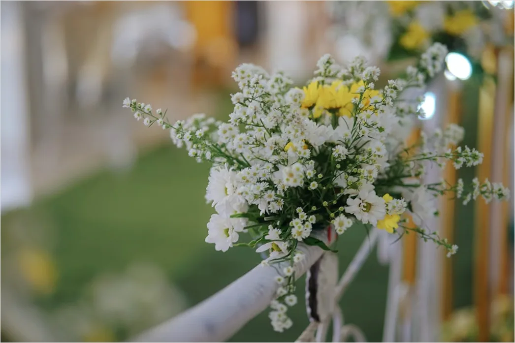 Gambar Buket Bunga Pengantin Putih Close Up F0f8