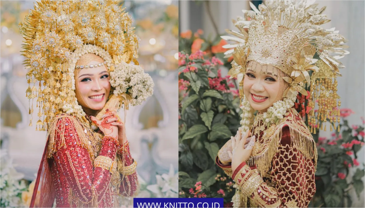Gambar Pengantin Adat Minang Suntiang Emas 430b