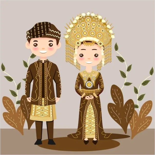 Detail Gambar Pengantin Adat Minang Suntiang Emas Number 4