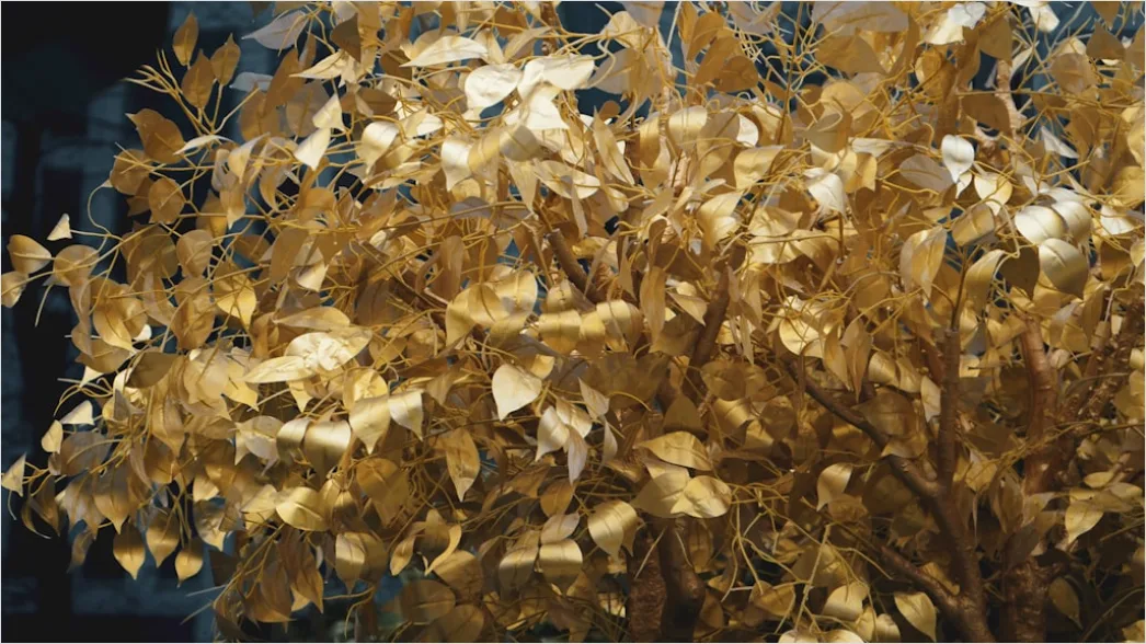 Detail Goldene Blätter Als Dekorative Textur Number 7