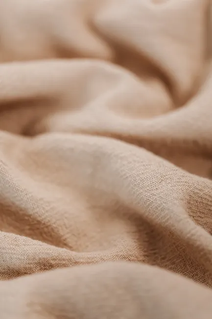 Knitteriger Leinenstoff In Naturfarbe B187