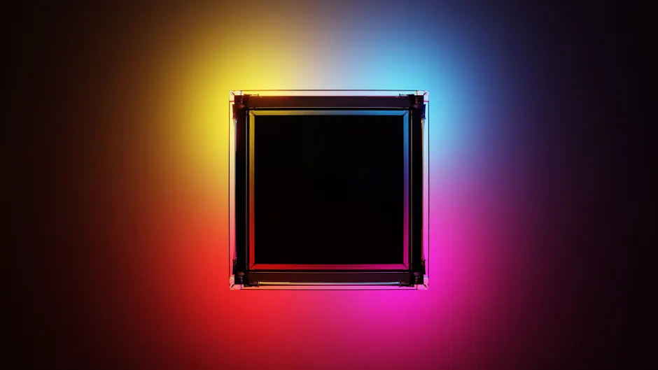 Neon Rahmen Auf Schwarzem Hintergrund 7212