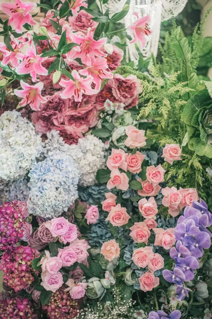 Detail Pastellfarbene Blumen Für Hochzeit Hintergrund Number 7