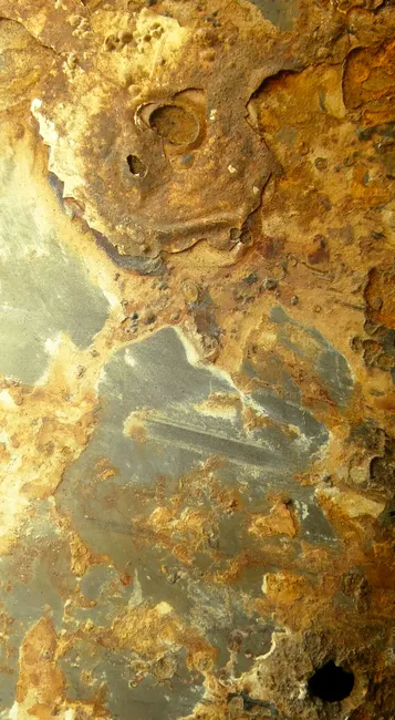 Detail Rostiges Metall Mit Verwitterter Oberfläche Number 2
