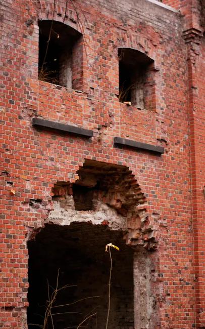 Rote Backsteine Mit Grauem Moertel 599a