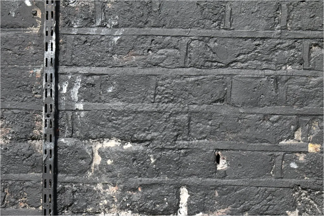 Schwarze Ziegelwand Mit Dunkler Textur 0c3c