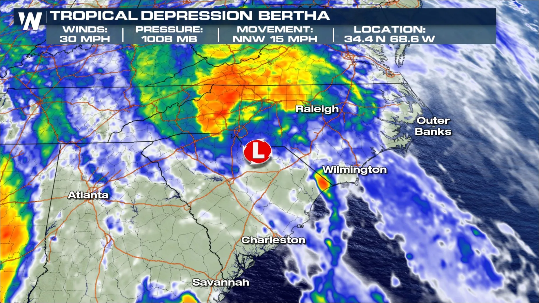 Tropical Depression Bertha Stormy Weather Images