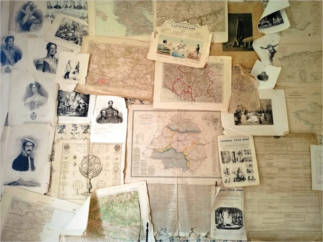 Detail Vintage Collage Aus Papier Und Farbe Number 10