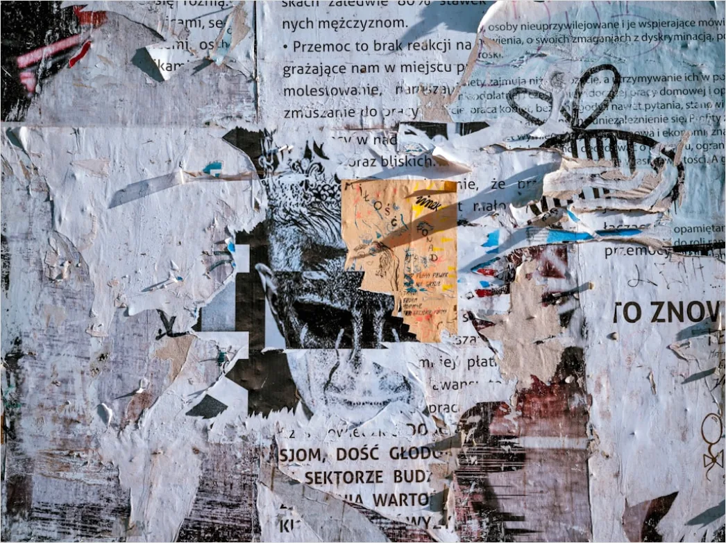 Detail Vintage Collage Aus Papier Und Farbe Number 2