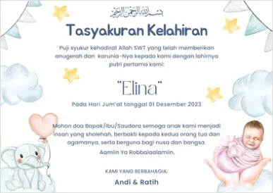 Detail Gambar Acara Tasyakuran Kelahiran Bayi Number 5