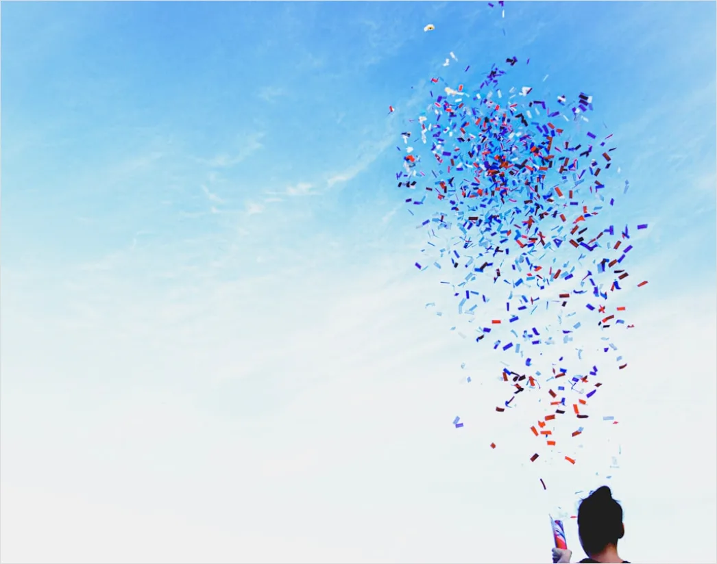 Detail Gambar Balon Confetti Dekorasi Perayaan Number 4