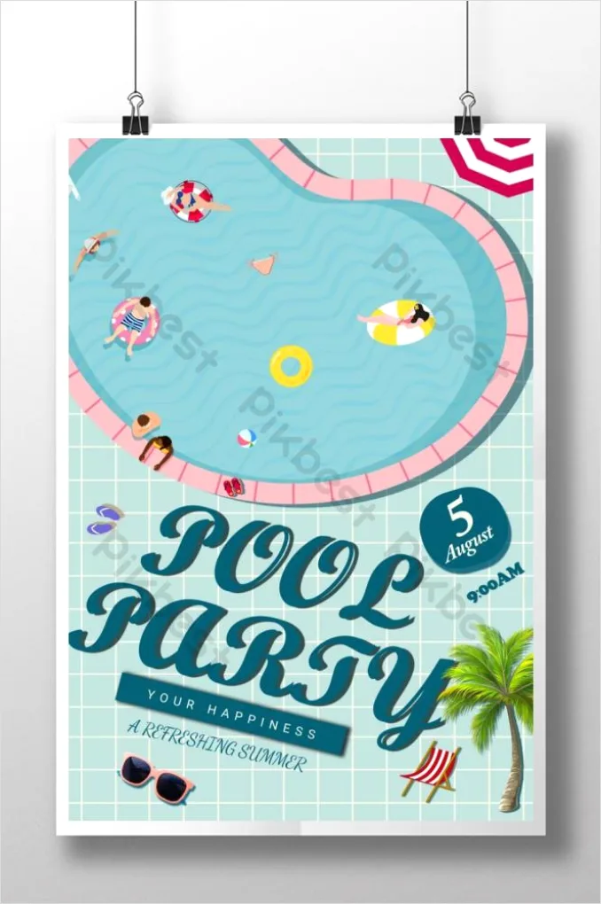 Gambar Pesta Kolam Renang Musim Panas F69b