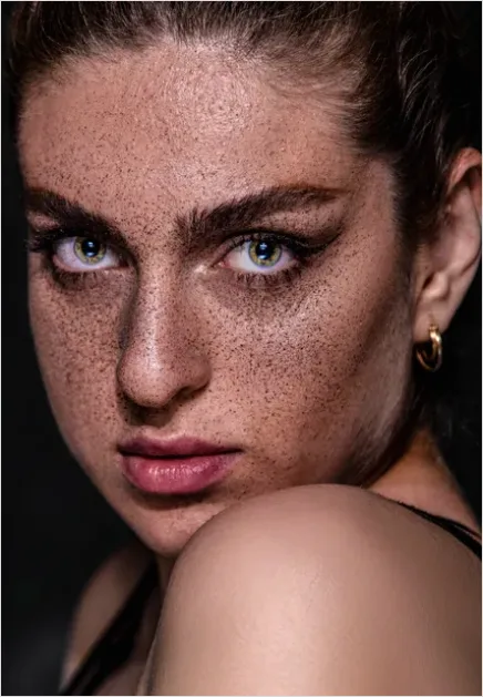 Detail Beauty Portrait With Freckles Photo Number 12