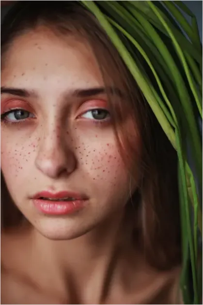 Detail Beauty Portrait With Freckles Photo Number 16