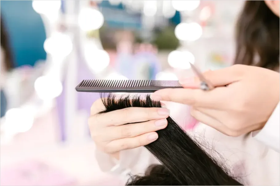 Detail Blowout Hairstyle Close Up Number 6
