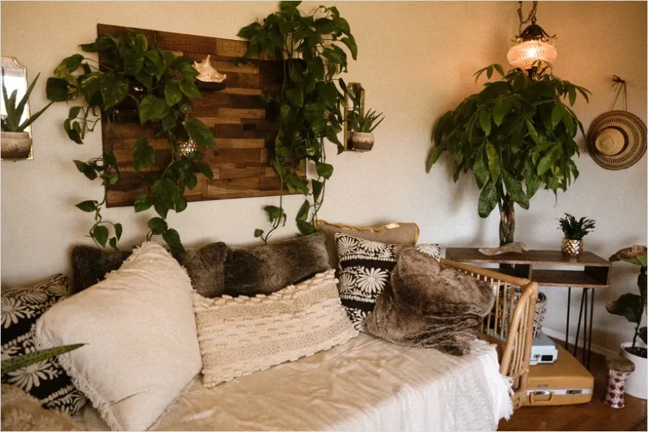 Detail Boho Living Room Decor Plants Number 2